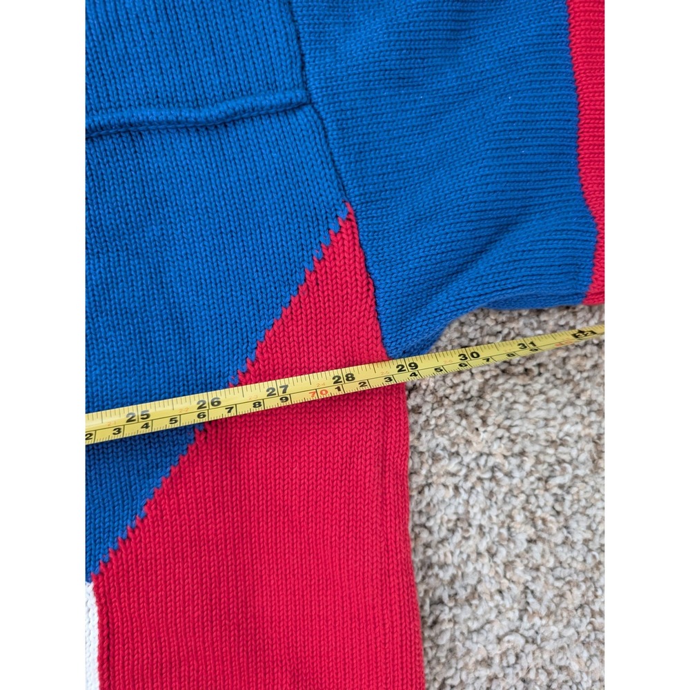 Marq The Label Puerto Rico Knit Jersey Sweater Blue Red White Mens Large 00 - Picture 7 of 9